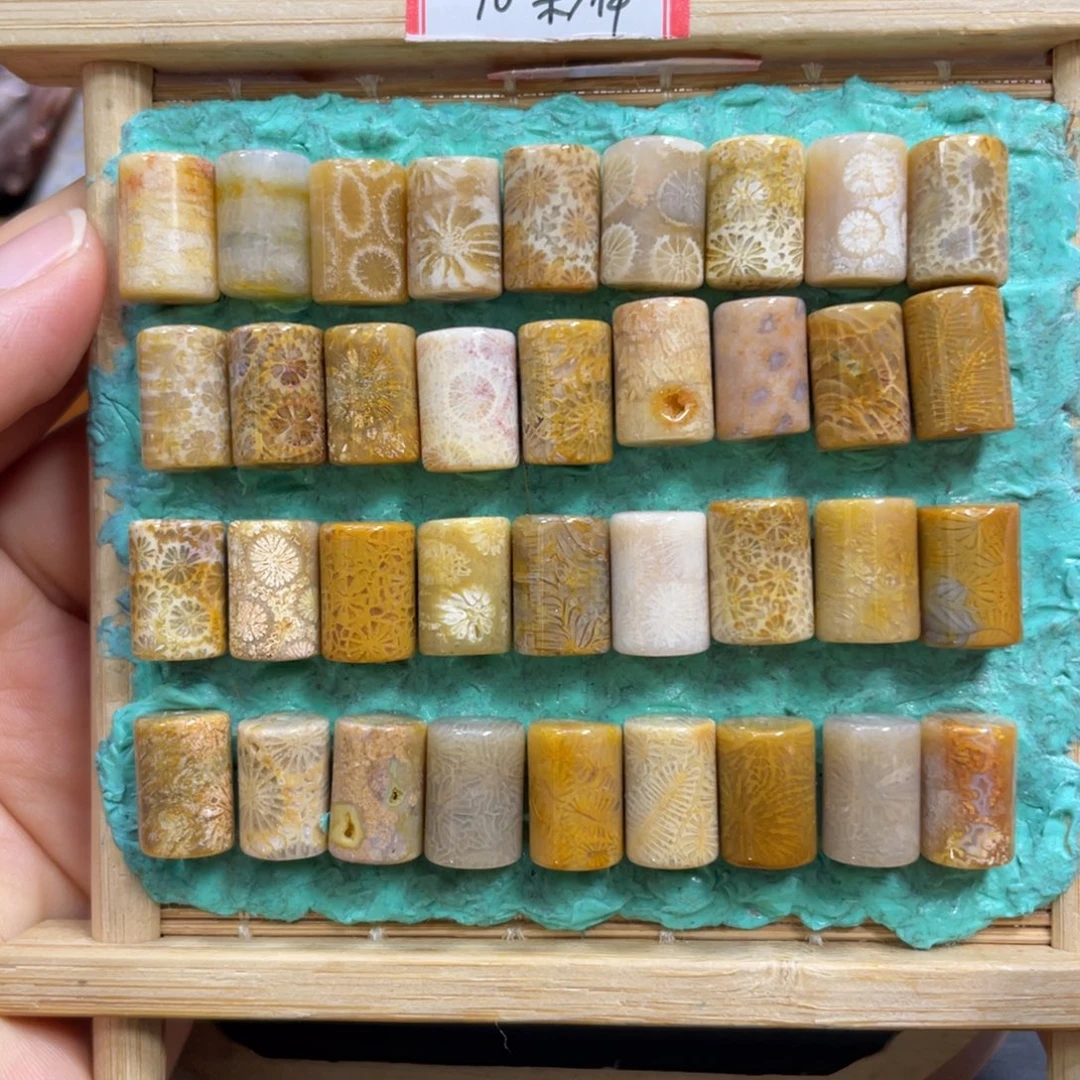 硅化玉未镶嵌颈饰桶珠10米1个