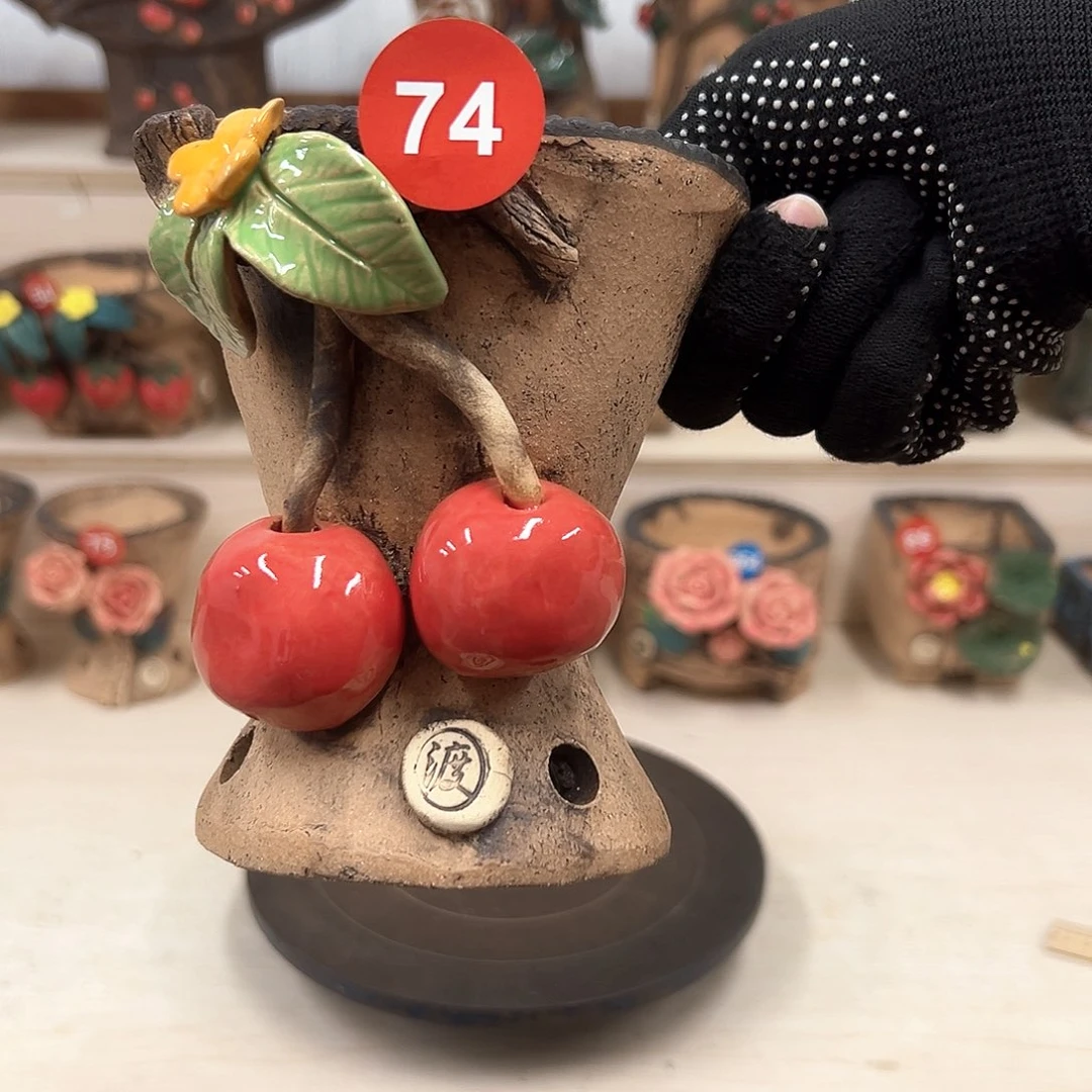 紫砂花盆74号内口9外高13
