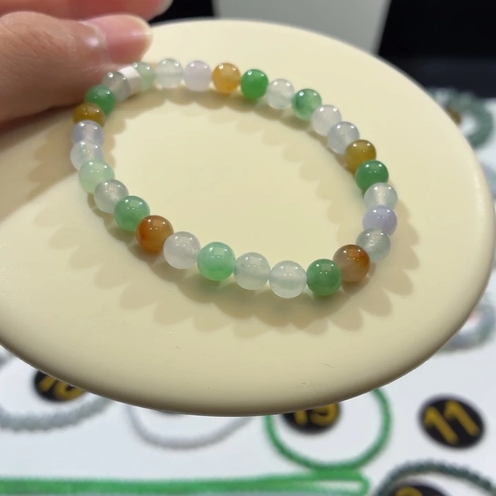 翡翠未镶嵌手链卡6.5