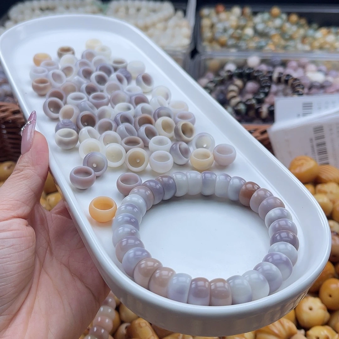 白玉菩提吊坠w q12mm/33颗芋泥紫