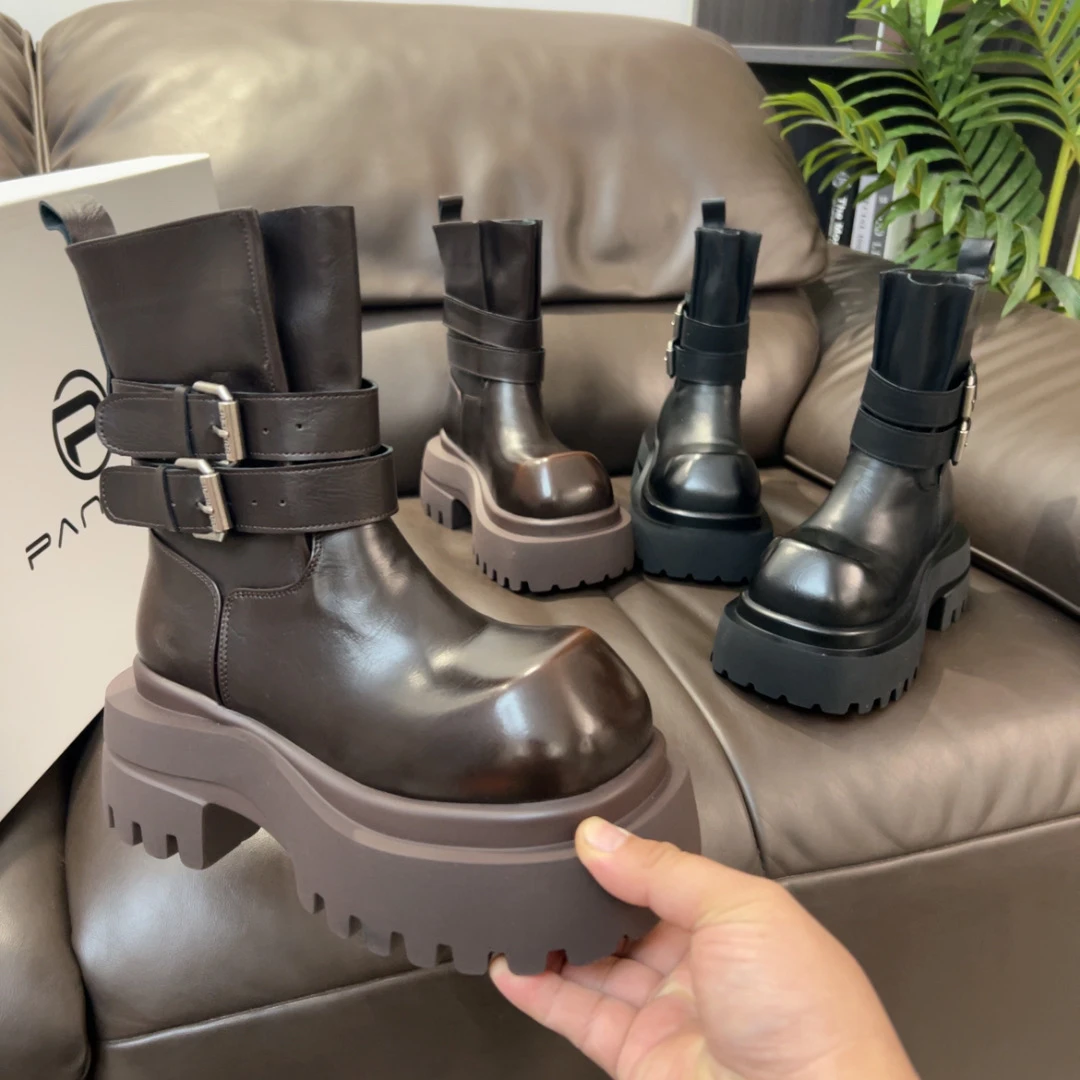 2025广州正版《大腿围可穿》法式厚底8厘米骑士短靴2670-9～抖2