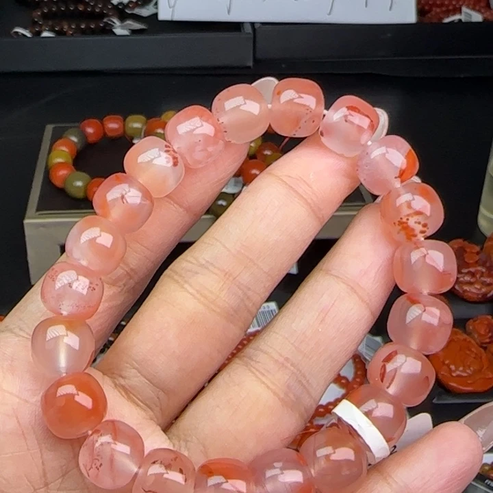 未镶嵌手链南红玛瑙冰飘12mm