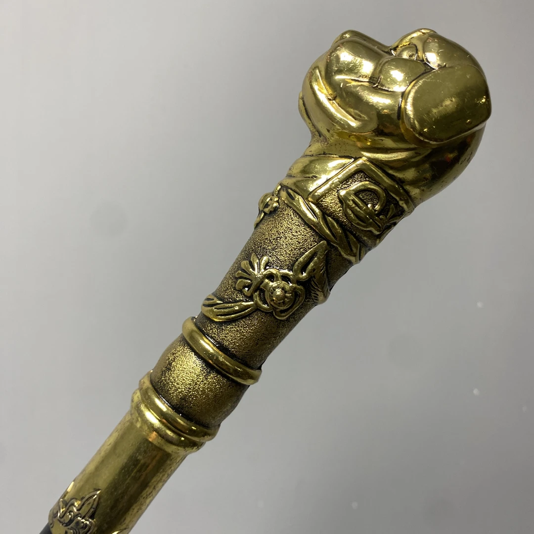 【金色狗头】户外多功能登山杖徒步旅行老人防滑耐磨拐杖收藏礼品