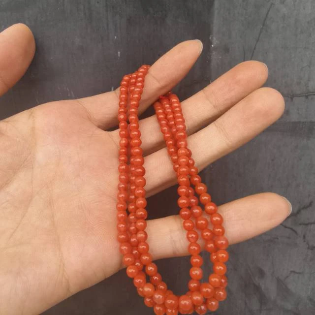 【阿钰推荐】LY67565-南红米珠脖挂-尺寸4mm-4mm