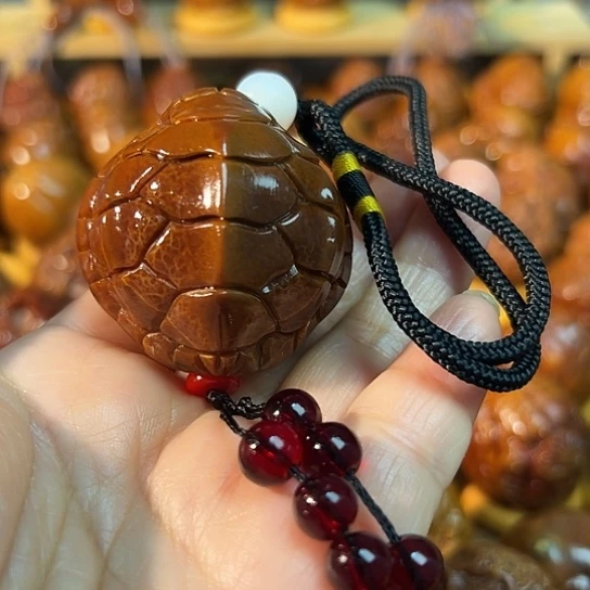 幽***香橄榄核手串/手链龙脊富甲一颗卡43