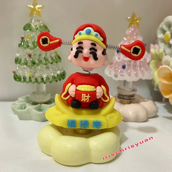 财神转转摆件办公室桌面招财景德镇陶瓷解压神器创意装饰春节礼物