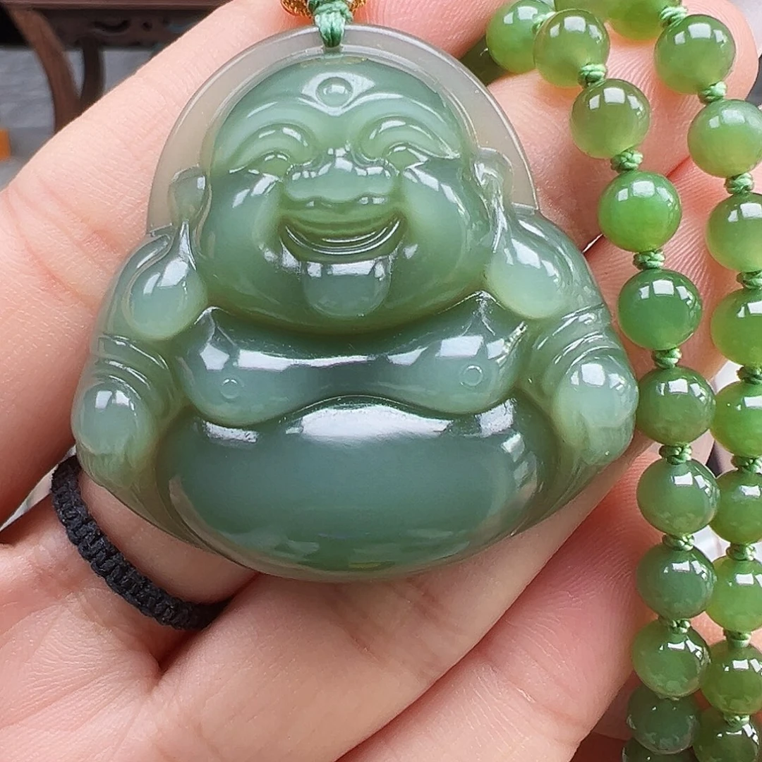 吊坠(赠链)足金镶嵌和田玉