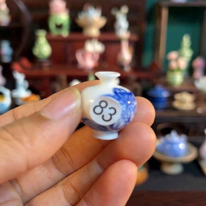 摆件微陶老王迷你花瓶