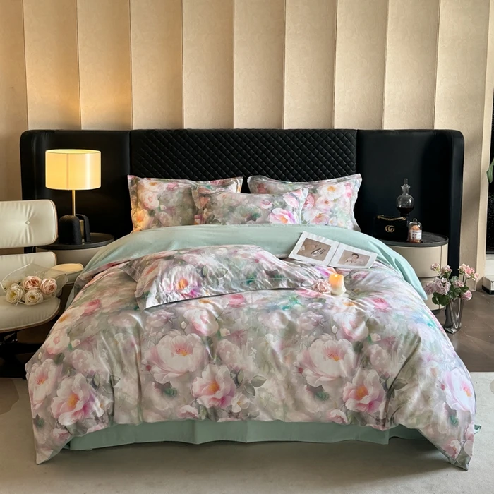 2024新款全棉磨毛数码印花四件套床上用品被套