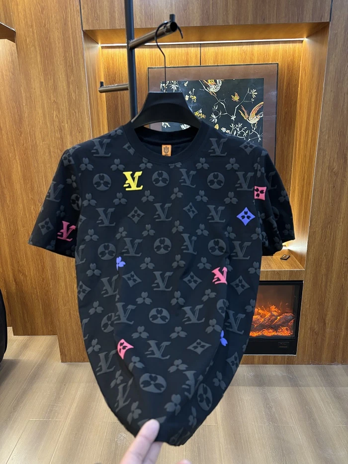 嘟嘟25年春夏新款休闲时尚植绒发泡款男女款高品质短袖T恤3567