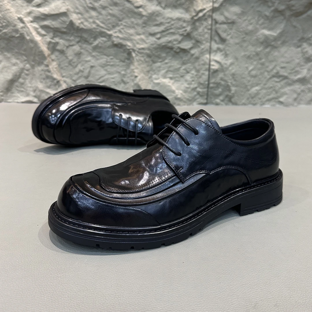 DMXUXM『设计风』轻松搭配~匠心制作~商务软底休闲百搭耐磨皮鞋男潮