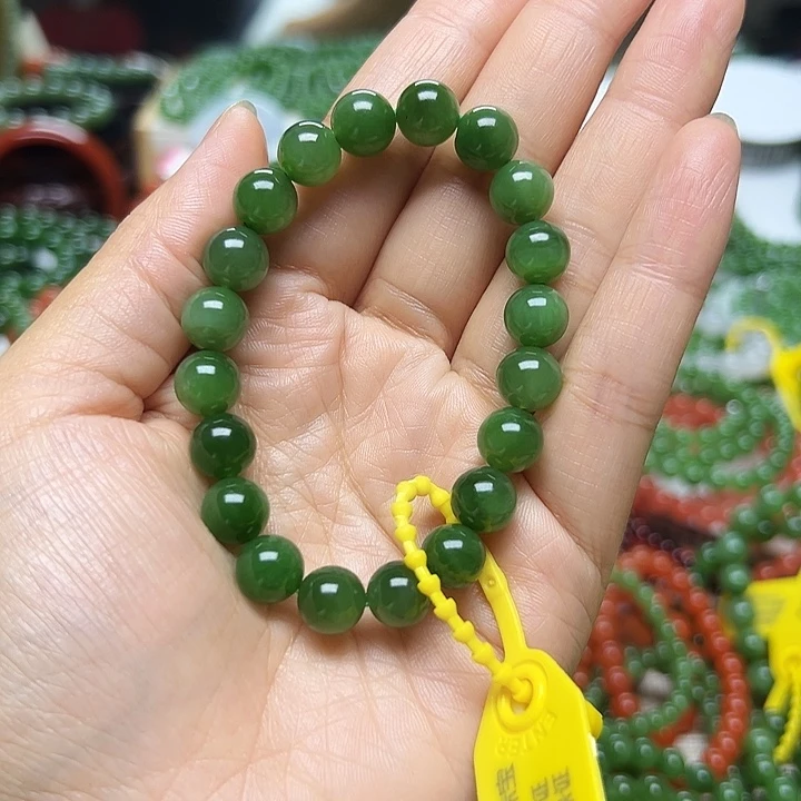 红***鬼和田玉（碧玉）未镶嵌手串