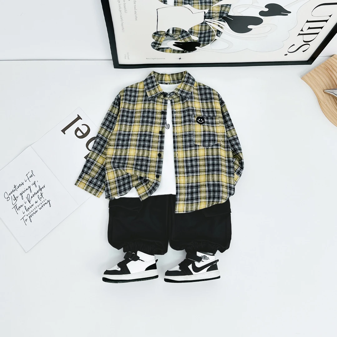 儿童衬衫长袖2025秋季新款男童秋季上衣时尚潮WGZ315悠悠童话童装