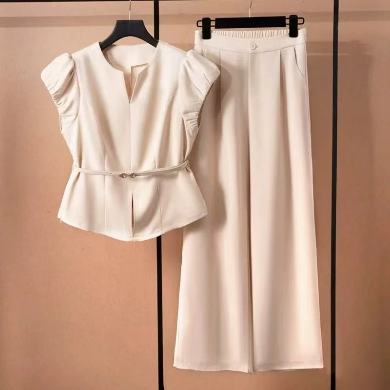 L018休闲风法式时尚套装显瘦气质小个子欧若智性风纯欲风