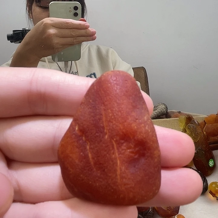 琥珀未镶嵌珠宝奇石全皮花蜡吊坠