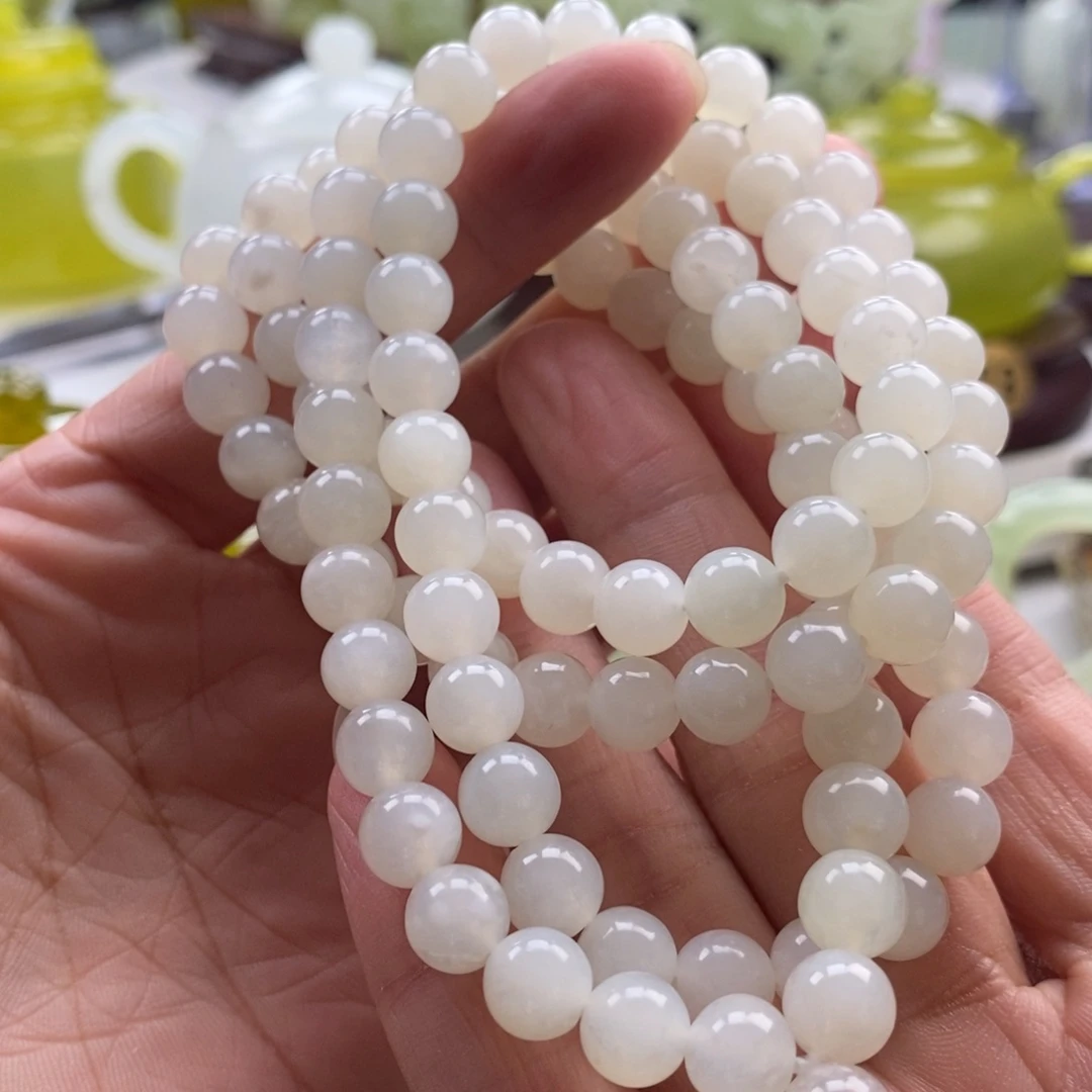 岫玉未镶嵌四大名玉手串108颗