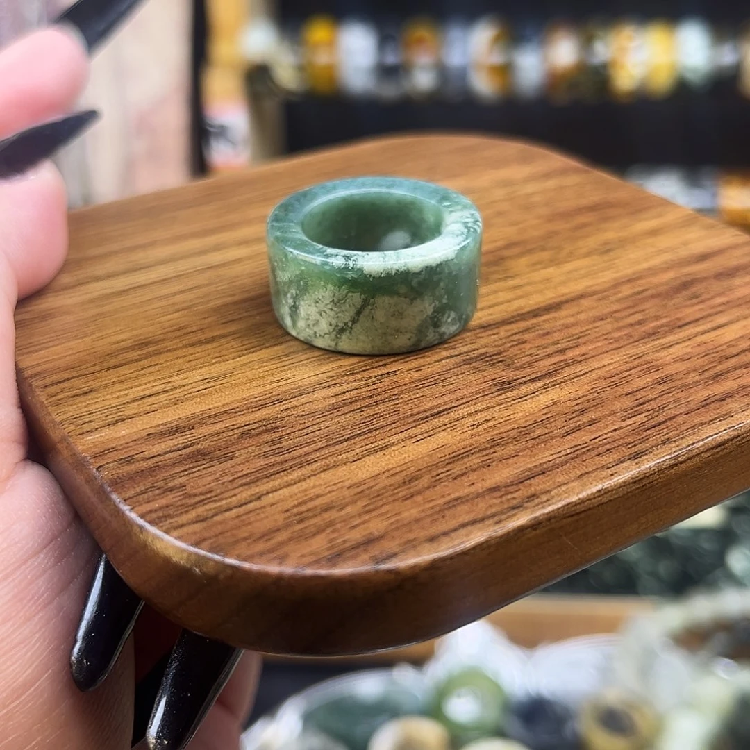 岫玉未镶嵌戒圈17.1