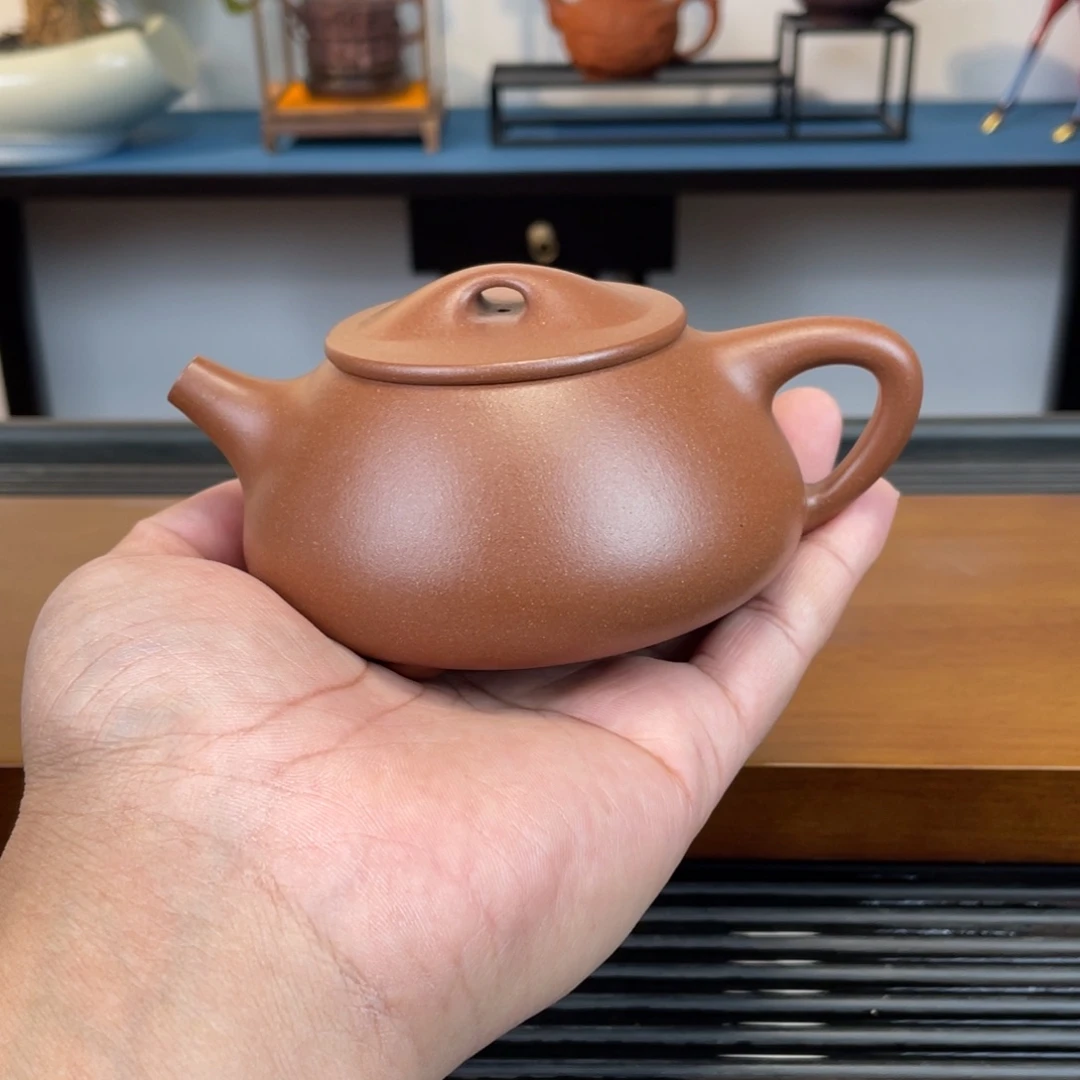 紫砂茶壶台西紫泥石瓢230cc