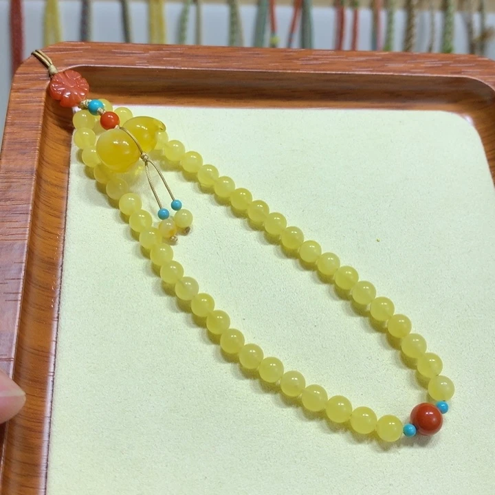 蜜蜡手链未镶嵌5.5手机挂