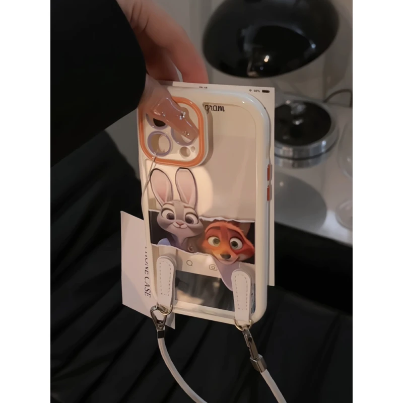 毛绒小合照适用苹果16pro创意iPhone15奶油手机壳华为p可爱女挂绳