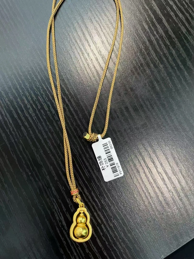钛钢亚克力项链 金色长项链 psy1879