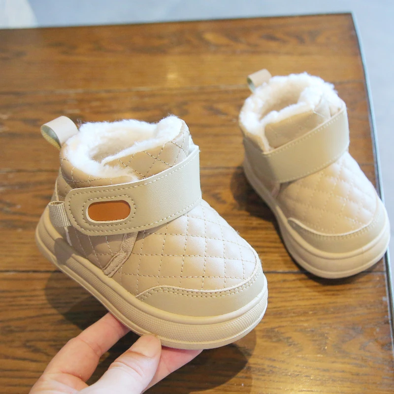 冬季儿童雪地靴保暖加厚宝宝棉鞋小中童鞋男女防泼水低筒短靴子潮