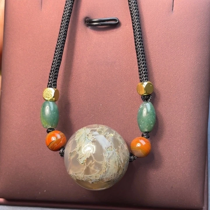 玛瑙/玉髓未镶嵌珠宝奇石品质天然水草，锁骨手工打磨，抛光288