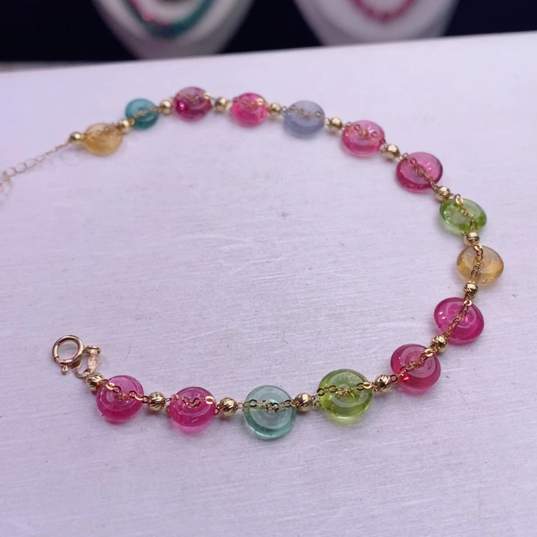 18K金镶嵌手链碧玺碧玺A手链