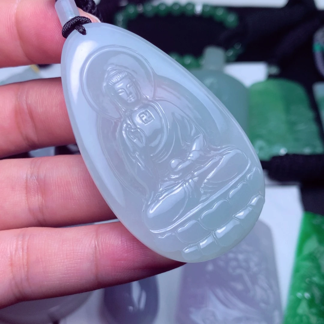 颈饰未镶嵌翡翠天然A货翡翠