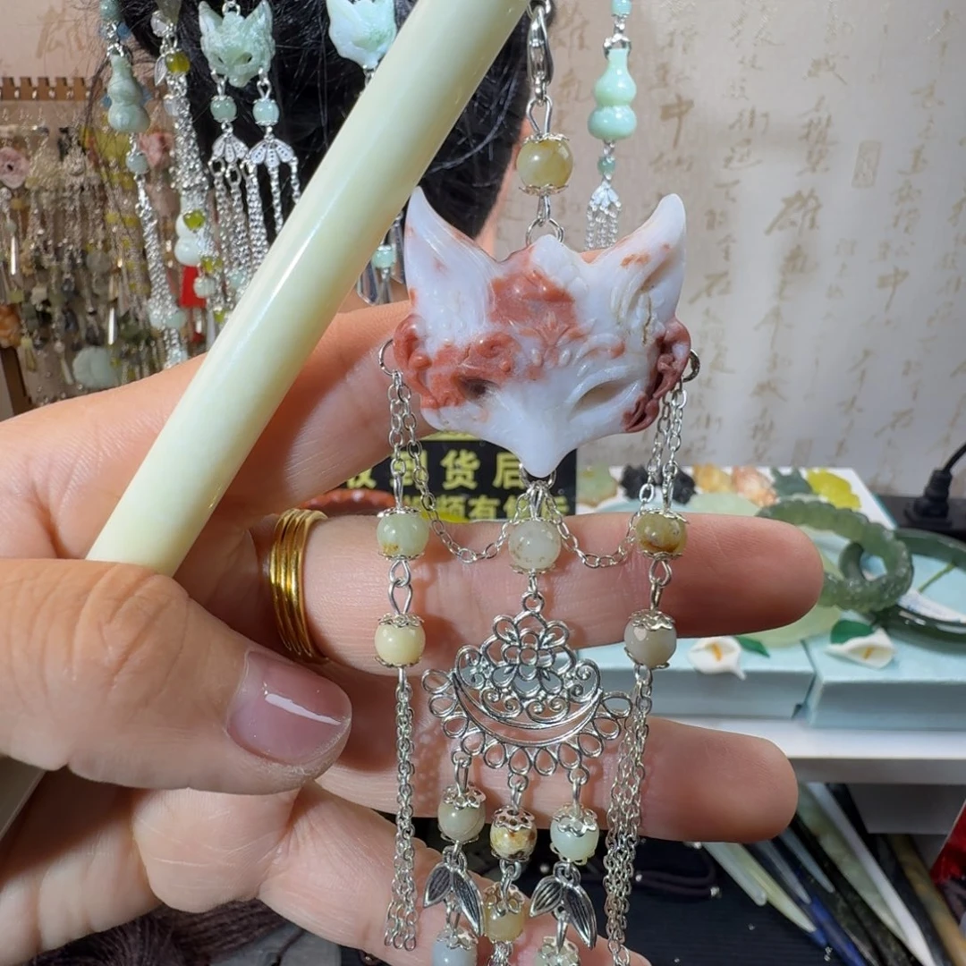 未镶嵌岫玉发簪福利款两个包邮