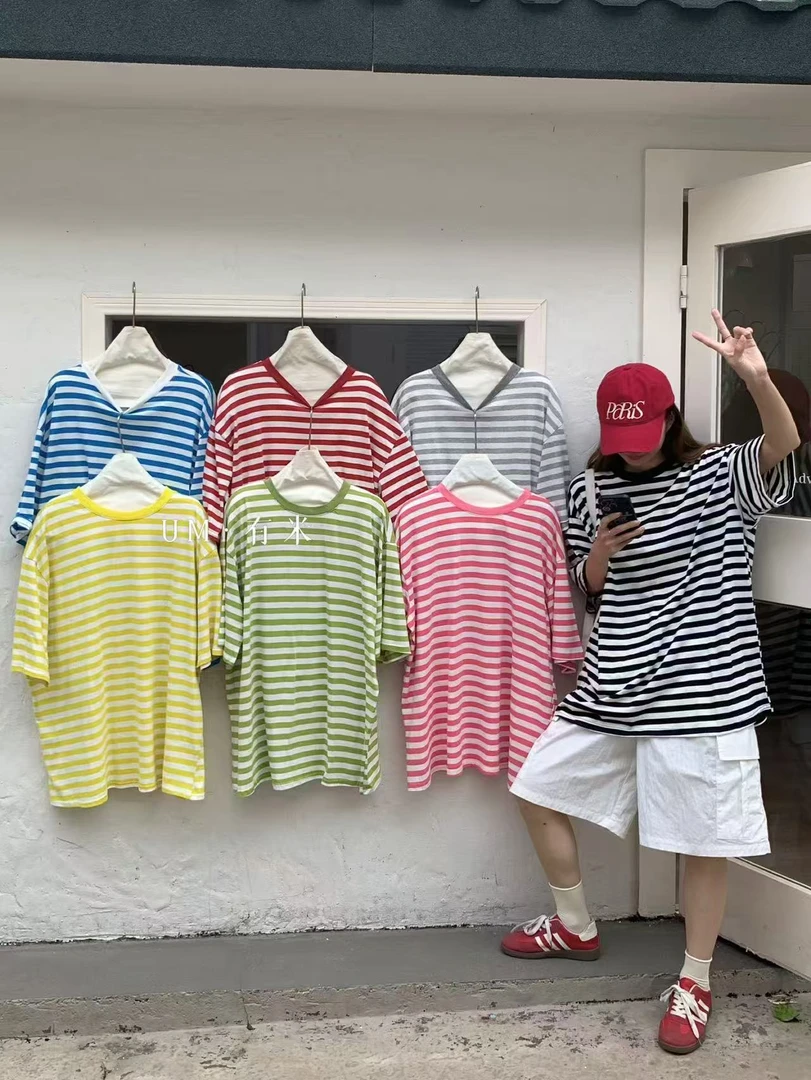 叨叨推荐款 UM#69396#条纹短袖T恤   FL