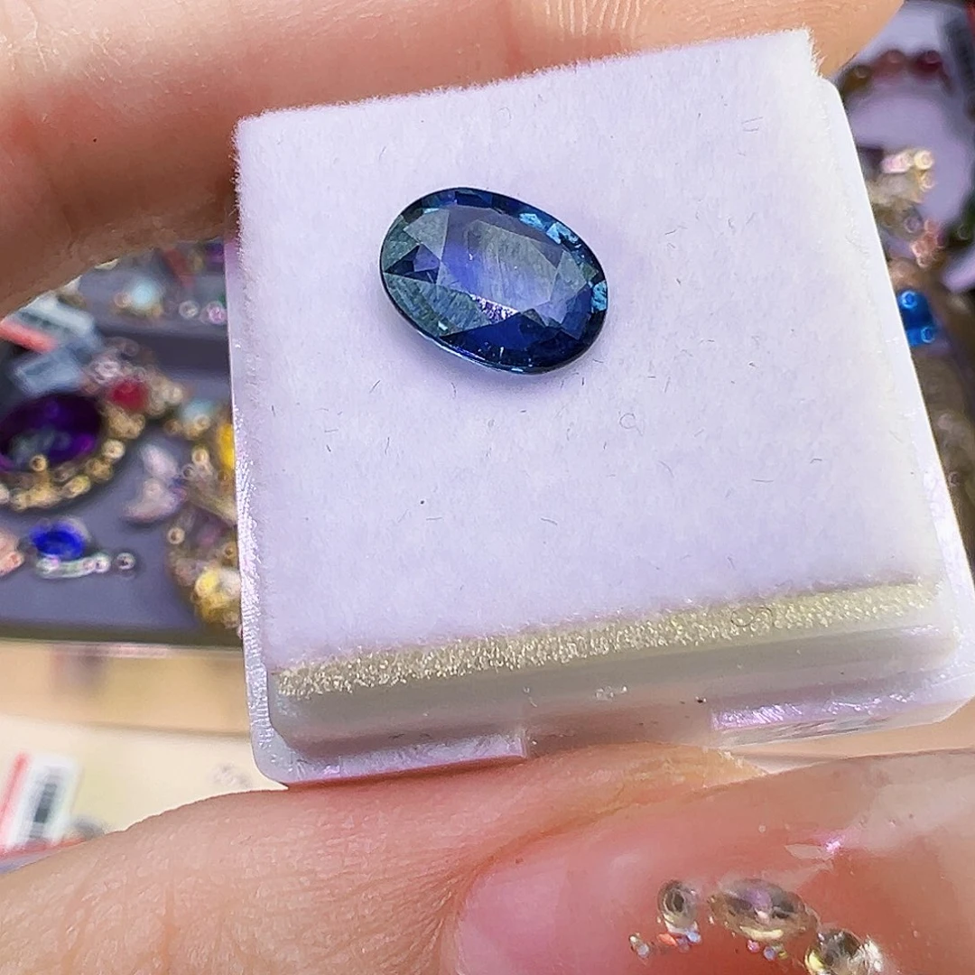 蓝宝石戒指银S925镶嵌