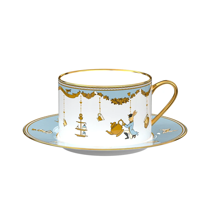 Blan Bunny/布兰兔胡桃夹子旋转派对杯碟骨瓷茶具单杯碟