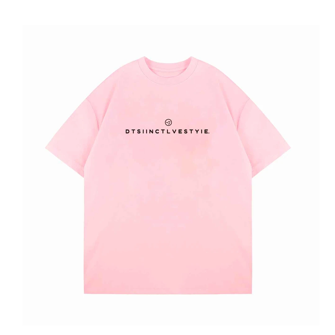 圆领落肩袖短袖夏季男女同款纯棉T恤国潮夏季丁达尔风