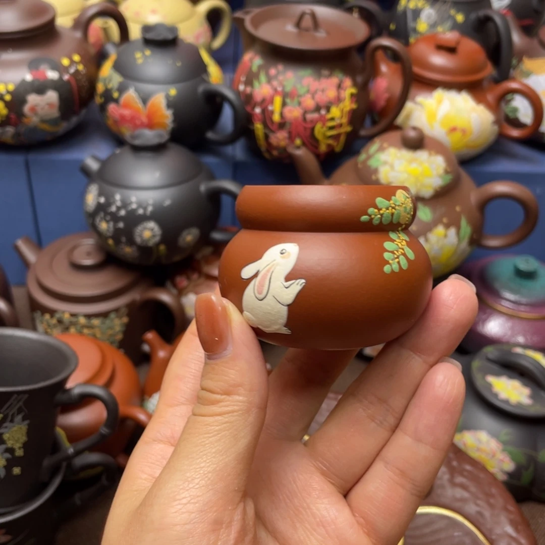 红泥茶杯紫砂主人杯60cc