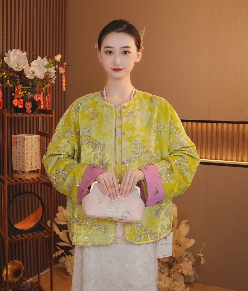 【缇香花镜】精致高级感轻奢重工亮片刺绣外2025C5221-雨情广源仓