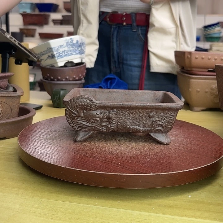 紫砂花盆微瑕紫砂花盆