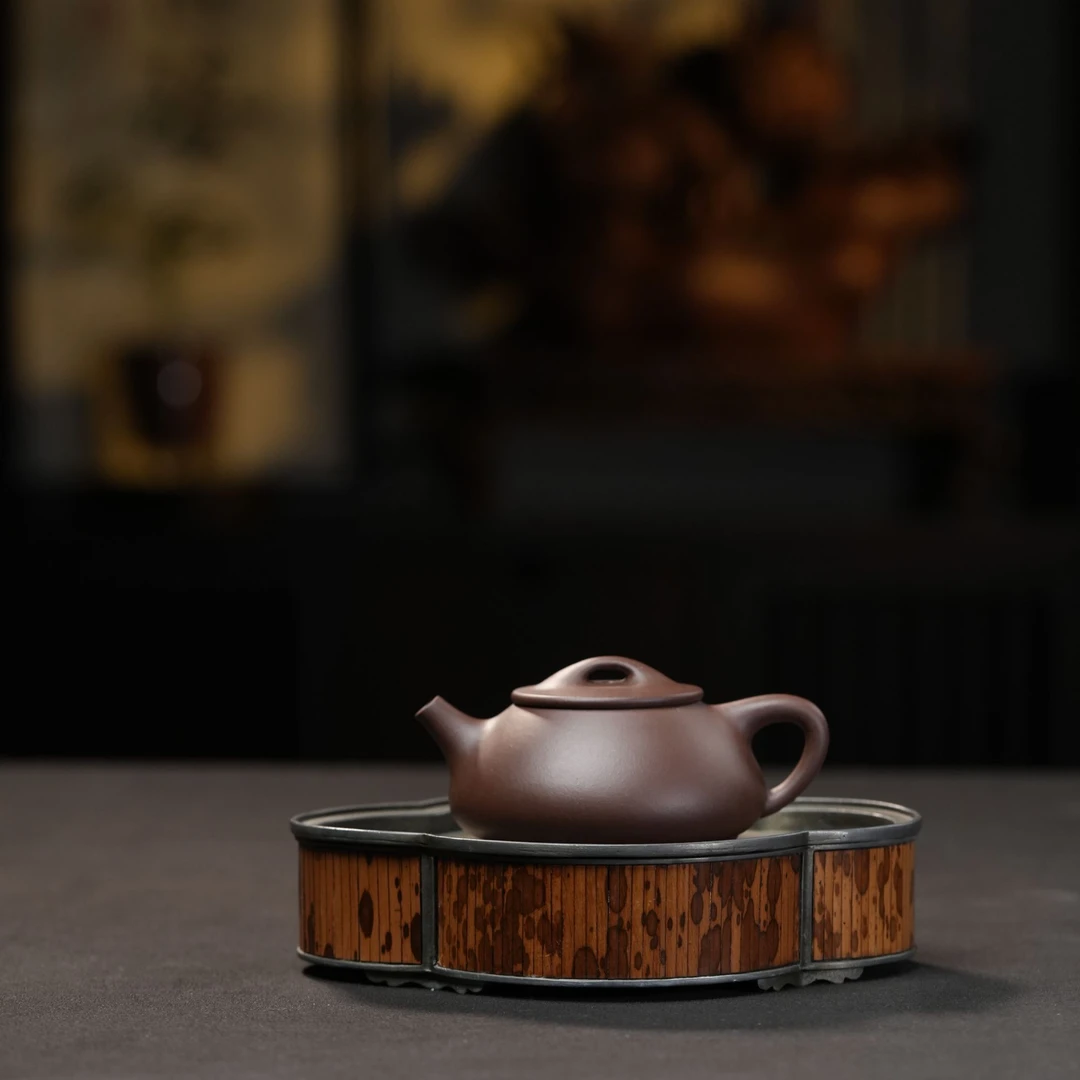 <满瓢>140cc 黄龙山原矿紫泥 作者 吴俊仙 半手工紫砂壶