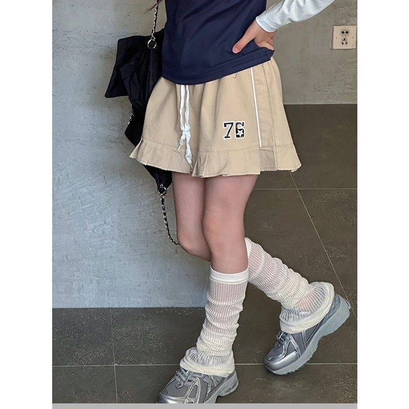 K28018女童半身裙2025夏装新款儿童裙子女大童春夏洋气百褶裙休闲