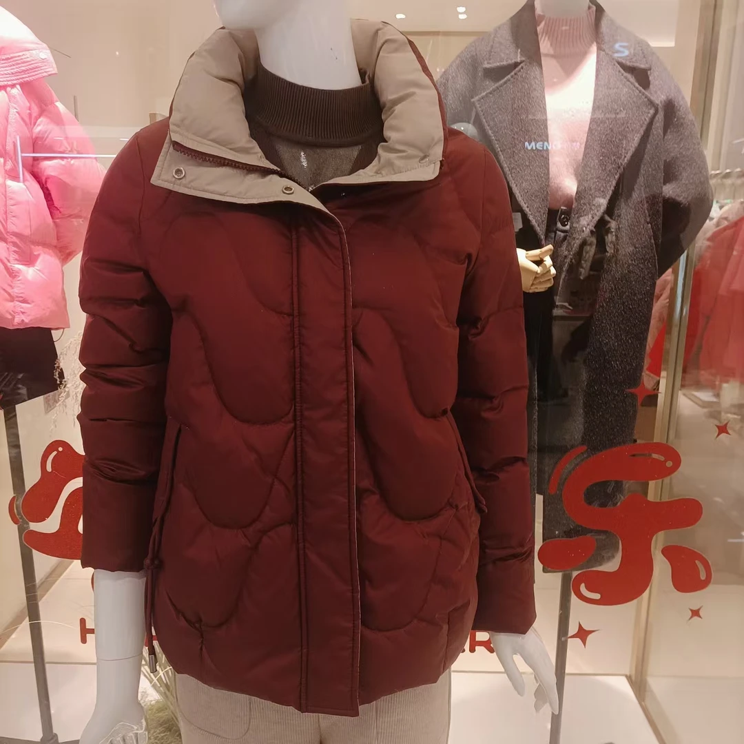 XT中长款女款潮流羽绒服时尚宽松百搭短款加厚保暖羽绒服24100