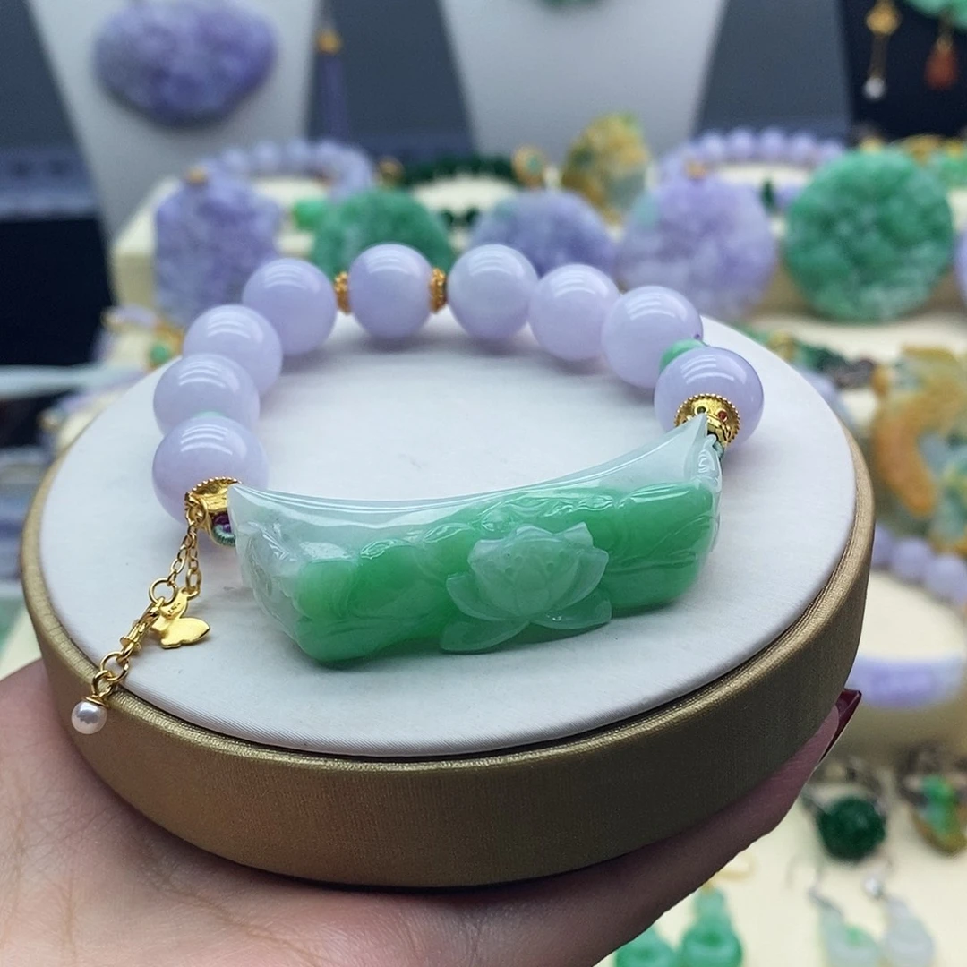 翡翠未镶嵌手镯手牌