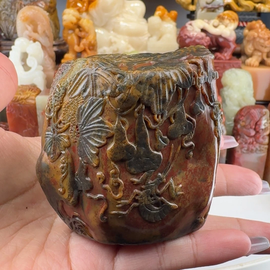 冠***下寿山石精品田黄摆件