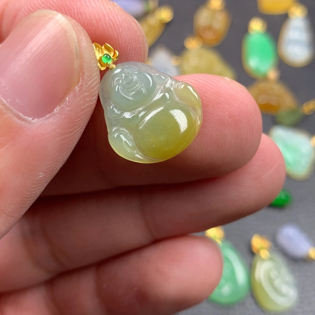 【闪购商品】颈饰18K金镶嵌翡翠翡翠