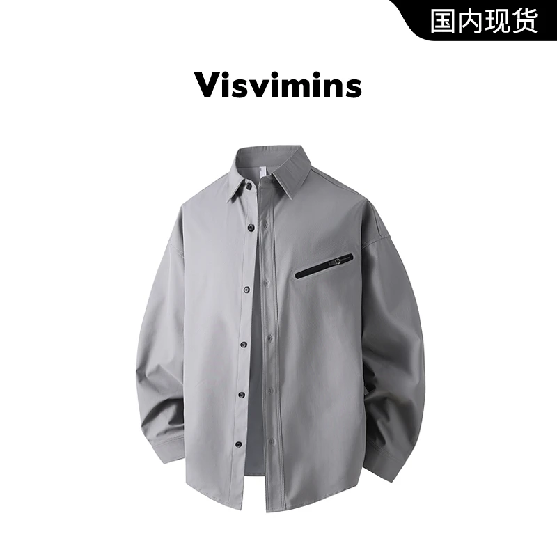 【品牌撤柜清仓】Visvimins工装衬衫男长袖美式机能宽松衬衣外套