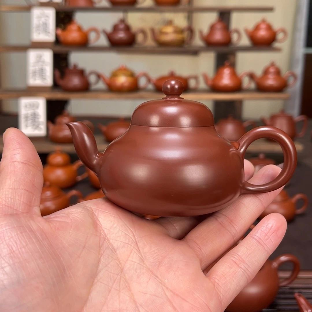 达***达紫砂茶壶黑金刚梨壶120cc