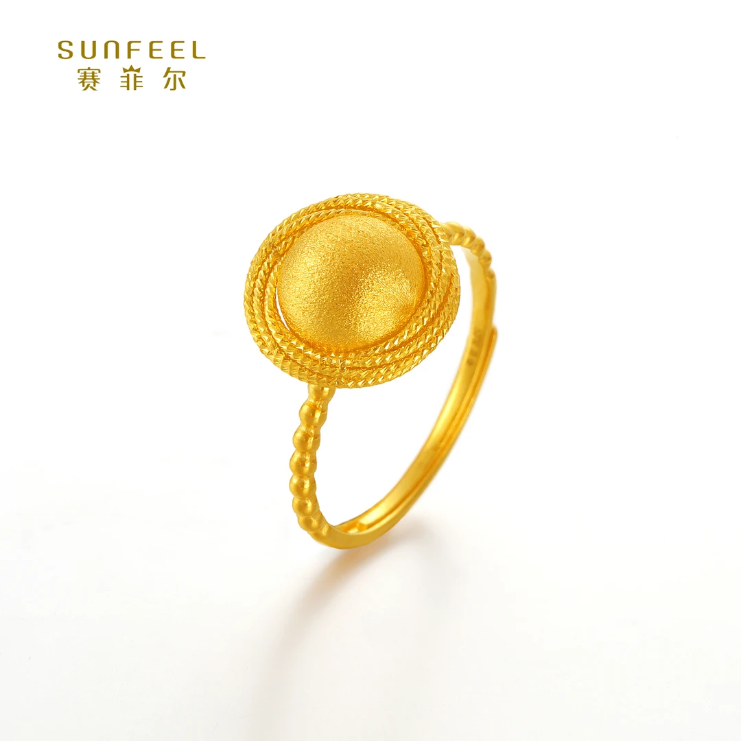 SUNFEEL/赛菲尔【一店】足金5G艺术圆形缠绕戒指5GJ00271