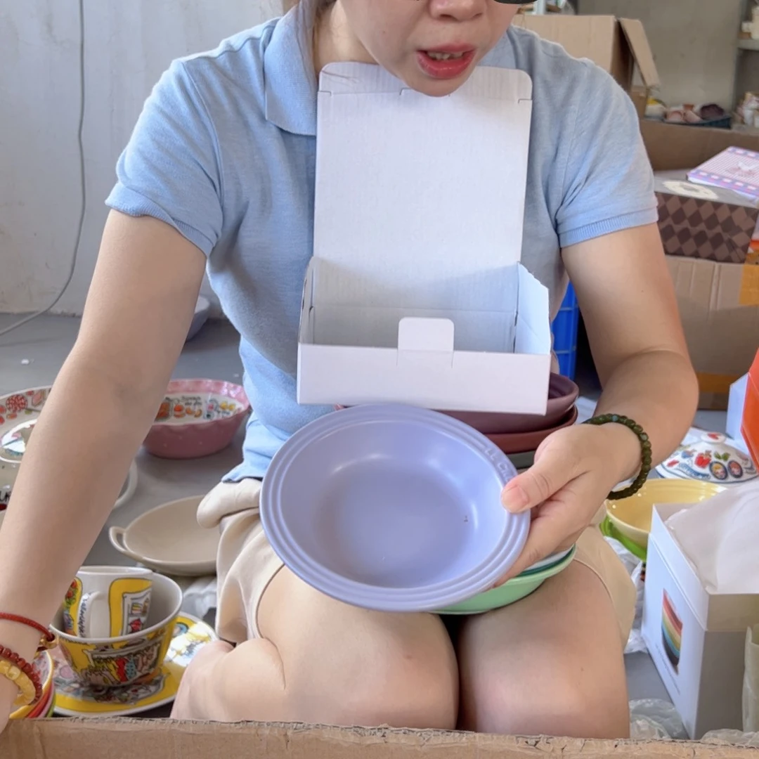 老姊妹家瓷器好漂亮哑光紫小草