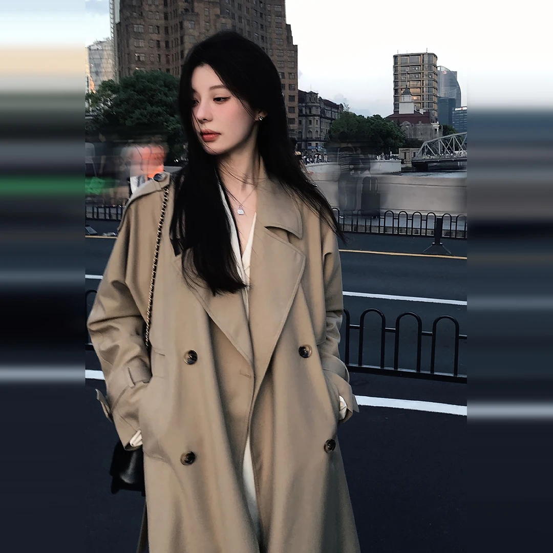 巨好看英伦风早秋长款风衣外套女2025新款今年流行爆款高级感大衣