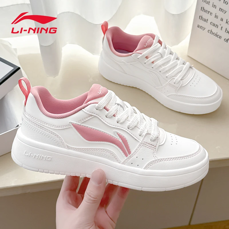 李宁板鞋女2025秋冬新款正品小白鞋低帮ins运动鞋学生休闲鞋子