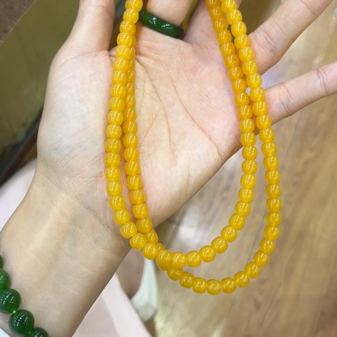 石英质玉（黄龙玉）未镶嵌手链